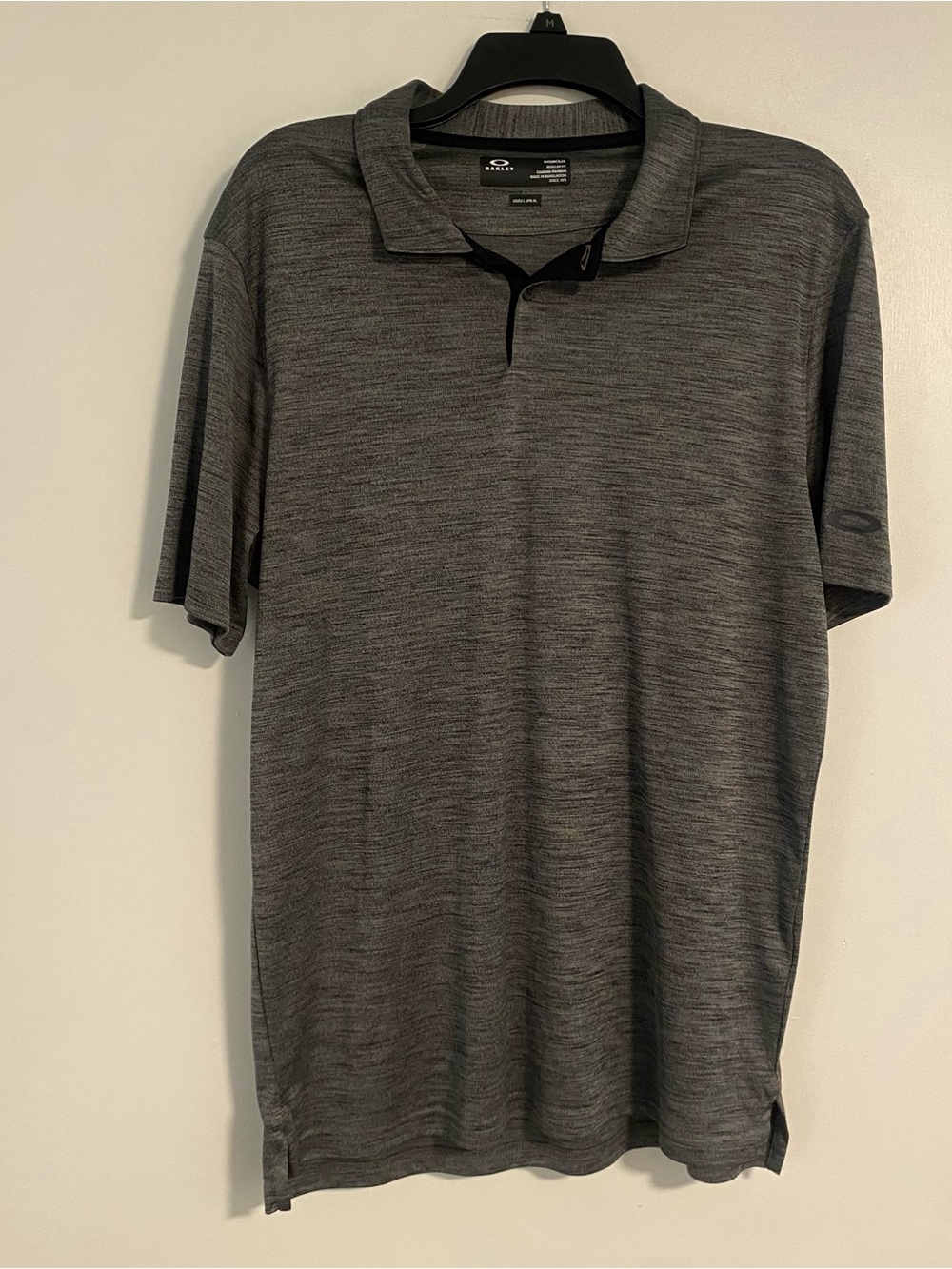 WORN ONCE Oakley Hydrolix Polo Shirt Mens L Heather Gray ShortSleeve Performance